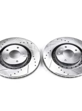 Power Stop Evolution Drilled & Slotted Rotors - Pair Front Dodge Stealth 1994-1996                                     - JBR785XPR - Image 2