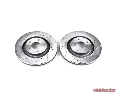 Power Stop Evolution Drilled & Slotted Rotors - Pair Front Dodge Stealth 1994-1996 - JBR785XPR
