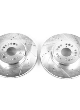 Power Stop Evolution Drilled & Slotted Rotors - Pair Front Lexus LS400 1995-2000                                     - JBR789XPR - Image 2