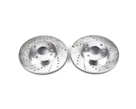 Power Stop Evolution Drilled & Slotted Rotors - Pair Front Acura CL 1998-1999