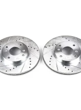 Power Stop Evolution Drilled & Slotted Rotors - Pair Front Acura CL 1998-1999                                     - JBR795XPR - Image 2