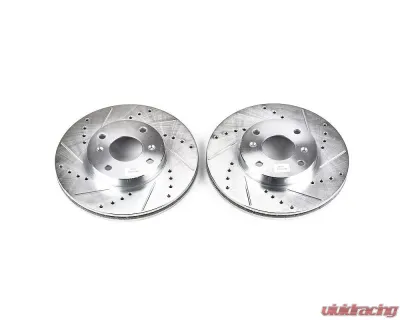 Power Stop Evolution Drilled & Slotted Rotors - Pair Front Acura CL 1998-1999 - JBR795XPR