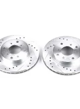 Power Stop Evolution Drilled & Slotted Rotors - Pair Front Acura CL 1998-1999                                     - JBR797XPR - Image 2