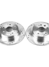 Power Stop Evolution Drilled & Slotted Rotors - Pair Rear Acura TL 1999-2003                                     - JBR926XPR - Image 2