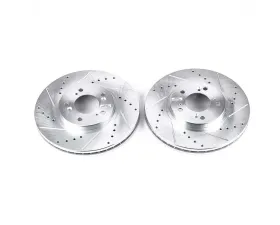 Power Stop Evolution Drilled & Slotted Rotors - Pair Front Acura RL 1999-2004