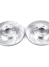Power Stop Evolution Drilled & Slotted Rotors - Pair Front Acura RL 1999-2004                                     - JBR927XPR - Image 2