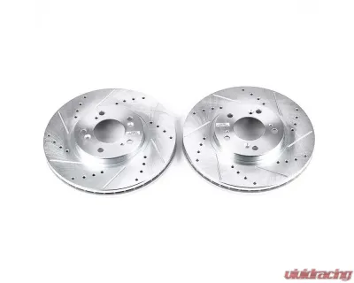 Power Stop Evolution Drilled & Slotted Rotors - Pair Front Acura RL 1999-2004 - JBR927XPR