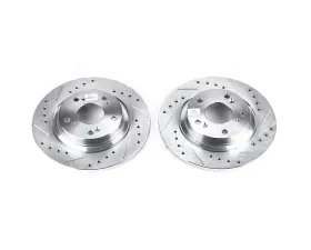 Power Stop Evolution Drilled & Slotted Rotors - Pair Rear Honda S2000 2000-2009