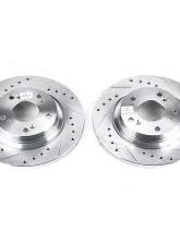 Power Stop Evolution Drilled & Slotted Rotors - Pair Rear Honda S2000 2000-2009                                     - JBR928XPR - Image 2