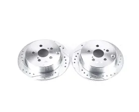Power Stop Evolution Drilled & Slotted Rotors - Pair Rear Pontiac Vibe 2003-2006