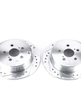 Power Stop Evolution Drilled & Slotted Rotors - Pair Rear Pontiac Vibe 2003-2006                                     - JBR932XPR - Image 2