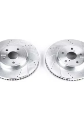 Power Stop Evolution Drilled & Slotted Rotors - Pair Front Lexus LS430 2001-2006                                     - JBR938XPR - Image 2