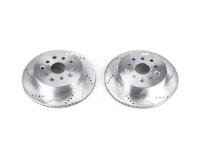 Power Stop Evolution Drilled & Slotted Rotors - Pair Rear Lexus LS430 2001-2006