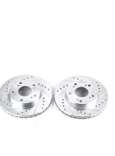 Power Stop Evolution Drilled & Slotted Rotors - Pair Front Acura RSX 2002-2006                                     - JBR962XPR - Image 2