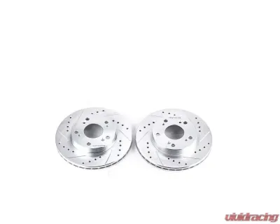 Power Stop Evolution Drilled & Slotted Rotors - Pair Front Acura RSX 2002-2006 - JBR962XPR