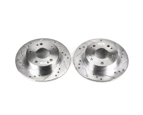 Power Stop Evolution Drilled & Slotted Rotors - Pair Rear Acura TSX 2004-2008