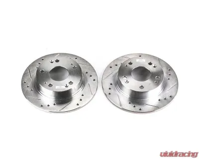 Power Stop Evolution Drilled & Slotted Rotors - Pair Rear Acura TSX 2004-2008 - JBR964XPR