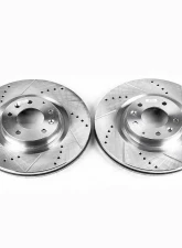 Power Stop Evolution Drilled & Slotted Rotors - Pair Front Mazda RX-8 2004-2011                                     - JBR968XPR - Image 2