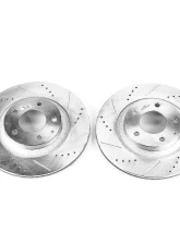 Power Stop Evolution Drilled & Slotted Rotors - Pair Rear Mazda RX-8 2004-2011                                     - JBR997XPR - Image 2