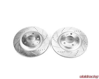 Power Stop Evolution Drilled & Slotted Rotors - Pair Rear Mazda RX-8 2004-2011 - JBR997XPR
