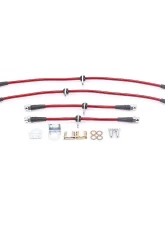 Power Stop Stainless Steel Braided Brake Hose Kit Front & Rear Honda Fit 2009-2013                                     - BH00076 - Image 2