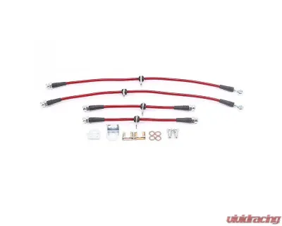 Power Stop Stainless Steel Braided Brake Hose Kit Front & Rear Honda Fit 2009-2013 - BH00076