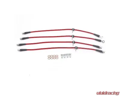 Power Stop Stainless Steel Braided Brake Hose Kit Front & Rear Mitsubishi Lancer 2008 - BH00079