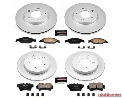 Power Stop Z17 Evolution Geomet Coated Brake Kit Front & Rear Ford Mustang 1999-2004 - CRK1302