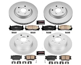 Power Stop Z17 Evolution Geomet Coated Brake Kit Front & Rear Lexus ES350 2007-2012