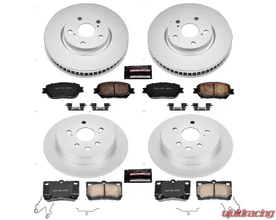 Power Stop Z17 Evolution Geomet Coated Brake Kit Front & Rear Lexus IS250 2009-2013 - CRK4076