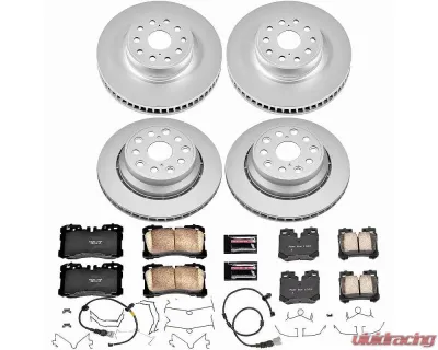 Power Stop Z17 Evolution Geomet Coated Brake Kit Front & Rear Lexus LS460 2007-2009 - CRK4111