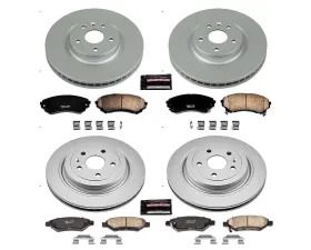 Power Stop Z17 Evolution Geomet Coated Brake Kit Front & Rear Cadillac CTS 2008-2014