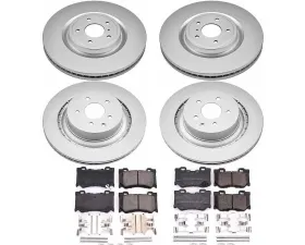 Power Stop Z17 Evolution Geomet Coated Brake Kit Front & Rear Infiniti G37 2008-2013