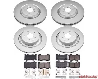 Power Stop Z17 Evolution Geomet Coated Brake Kit Front & Rear Infiniti G37 2008-2013 - CRK4138