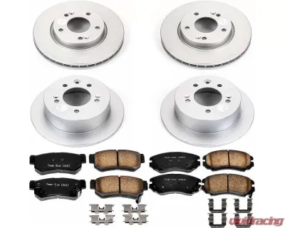 Power Stop Z17 Evolution Geomet Coated Brake Kit Front & Rear Hyundai Elantra 2007-2010 - CRK4442