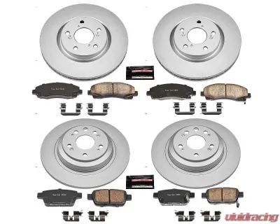 Power Stop Z17 Evolution Geomet Coated Brake Kit Front & Rear Acura TL 2009-2014 - CRK5856