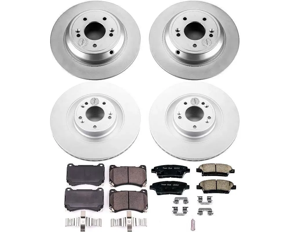 Power Stop Z17 Evolution Geomet Coated Brake Kit Front & Rear Hyundai Genesis 2012-2014 - CRK5929