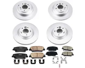 Power Stop Z17 Evolution Geomet Coated Brake Kit Front & Rear Hyundai Genesis Coupe 2010-2016