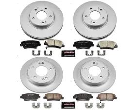 Power Stop Z17 Evolution Geomet Coated Brake Kit Front & Rear Hyundai Elantra 2011-2016