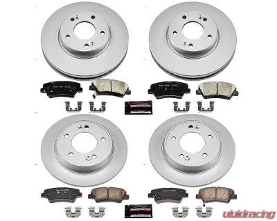 Power Stop Z17 Evolution Geomet Coated Brake Kit Front & Rear Hyundai Elantra 2011-2016 - CRK6504