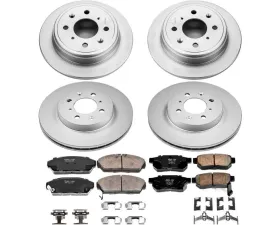 Power Stop Z17 Evolution Geomet Coated Brake Kit Front & Rear Acura Integra 1990-1993