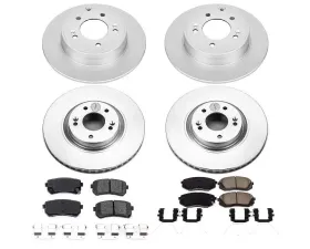 Power Stop Z17 Evolution Geomet Coated Brake Kit Front & Rear Hyundai Sonata 2017-2019