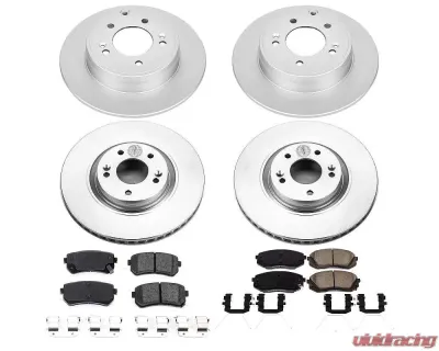 Power Stop Z17 Evolution Geomet Coated Brake Kit Front & Rear Hyundai Sonata 2017-2019 - CRK7510