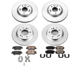 Power Stop Z17 Evolution Geomet Coated Brake Kit Front & Rear Hyundai Sonata 2017-2019