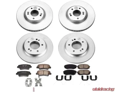 Power Stop Z17 Evolution Geomet Coated Brake Kit Front & Rear Hyundai Sonata 2017-2019 - CRK7511