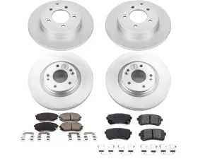 Power Stop Z17 Evolution Geomet Coated Brake Kit Front & Rear Hyundai Sonata 2016-2019