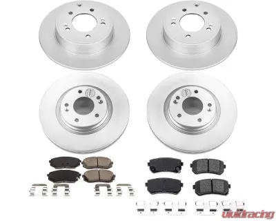 Power Stop Z17 Evolution Geomet Coated Brake Kit Front & Rear Hyundai Sonata 2016-2019 - CRK7522