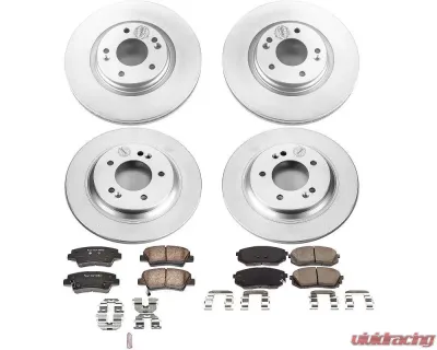 Power Stop Z17 Evolution Geomet Coated Brake Kit Front & Rear Hyundai Sonata 2017-2019 - CRK7523