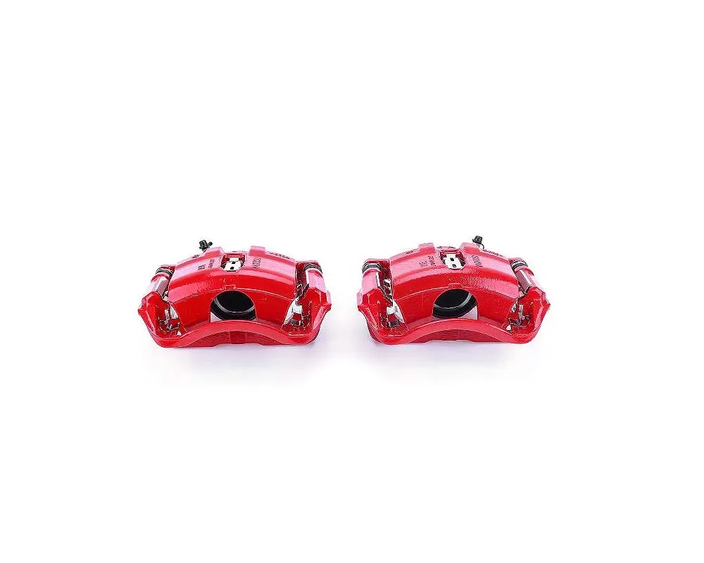 Power Stop Red Calipers w/Brackets - Pair Front Acura Legend 1991-1995 - S1462