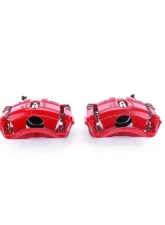 Power Stop Red Calipers w/Brackets - Pair Front Acura Legend 1991-1995                                     - S1462 - Image 2